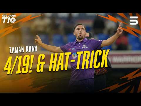Zaman Khan 4/19 & Hat-Trick! Four-Wicket Blitz | Abu Dhabi T10 Highlights | ZR1K