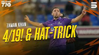 Zaman Khan 4/19 & Hat-Trick! Four-Wicket Blitz | Abu Dhabi T10 Highlights | ZR1K
