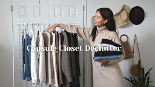 decluttering my ENTIRE closet | capsule closet refresh & minimalism tips