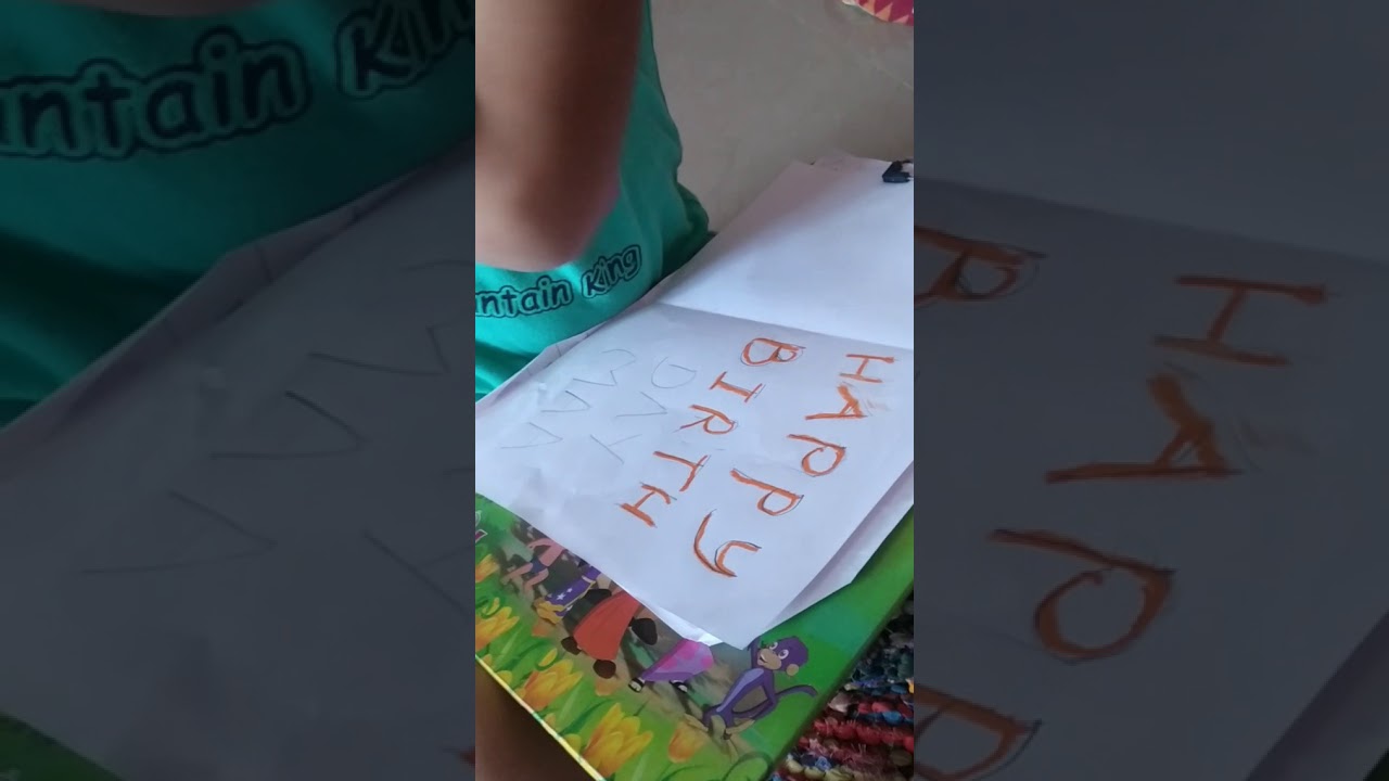 Happy birthday card for dadi maa made by Ansh YouTube