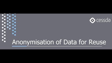 Anonymisation for data sharing in practice - Train the Trainer Workshop