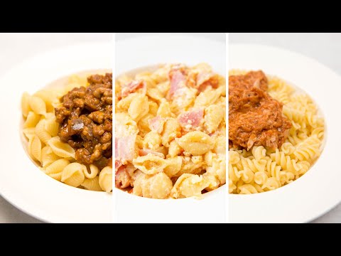 Ленивые УЖИНЫ на КАЖДЫЙ ДЕНЬ! 3 Легких Рецепта с МАКАРОНАМИ - Быстрые макароны на Сковороде