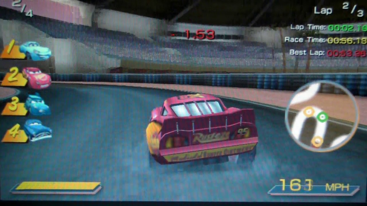 Cars (PSP) Circuit Bonus (Flash McQueen) YouTube