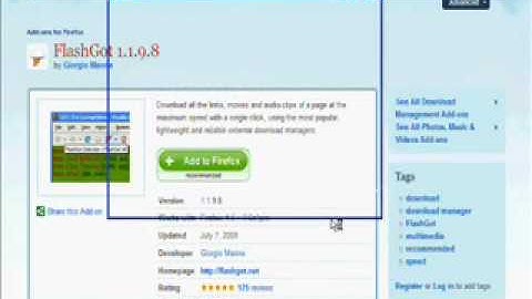 Associate download manager Firefox