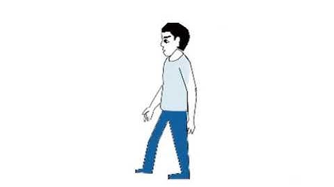 walking man simple animation in krita