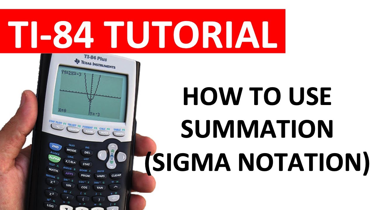 Summation (Sigma) Notation On The Ti-84 Graphing Calculator