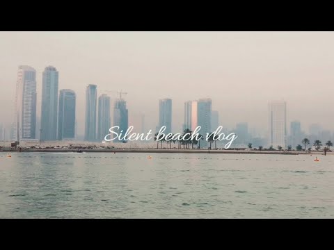 Dubai Al Mamzar beach 🌊 |Silent beach vlog | #beachwalk #beachpark #beachwalk4k