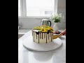 Floral chocolate dripped birthday cake cutting ASMR 🌻🌼 #cakeasmr #satisfyingcakecutting