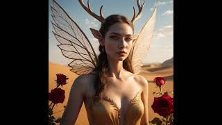 Download Lagu FREE DEER WOMAN WITH WINGS IN A DESERT SURROUNDED BY ROSES MP3
