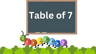 table of 7 || multiplication of seven