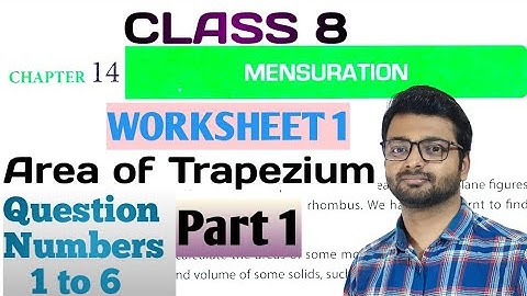 D.A.V. Math | Class 8 | Chapter-14 | Mensuration | Worksheet 1 | Question 1 to 6 |Art Of Mathematica