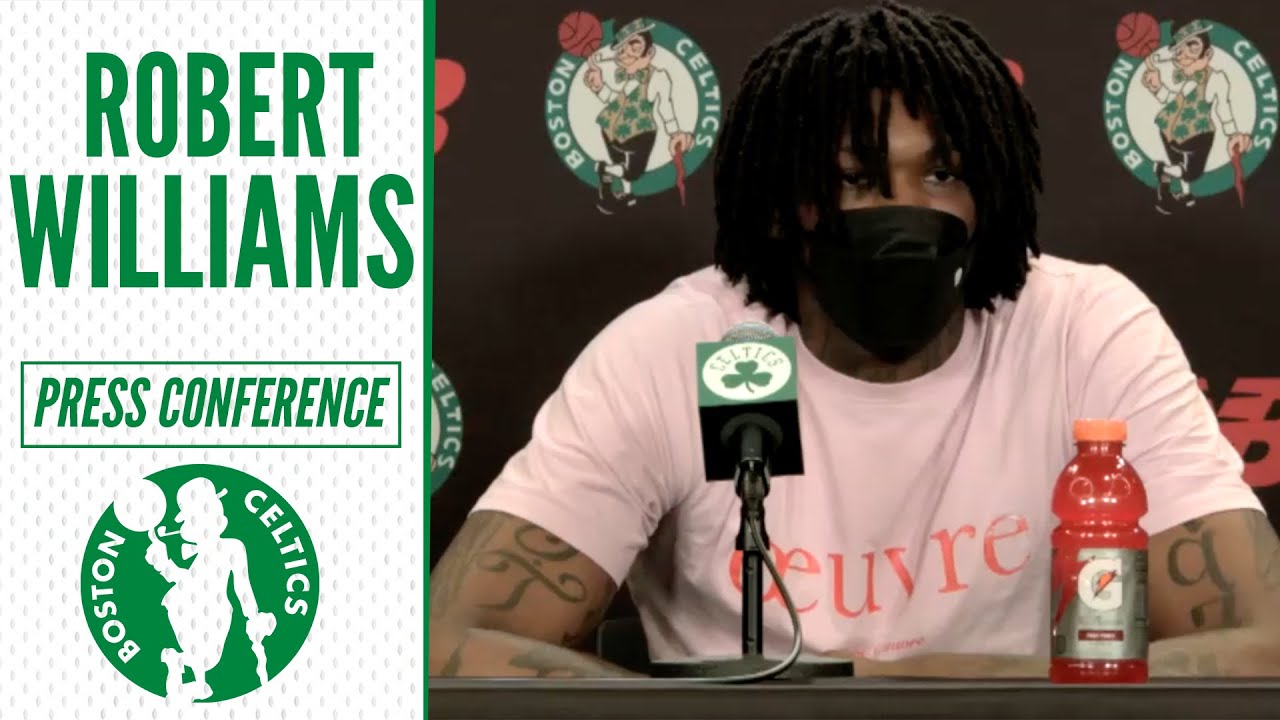 Robert Williams HILARIOUS Reaction to Shot to Groin | Celtics Press Conference