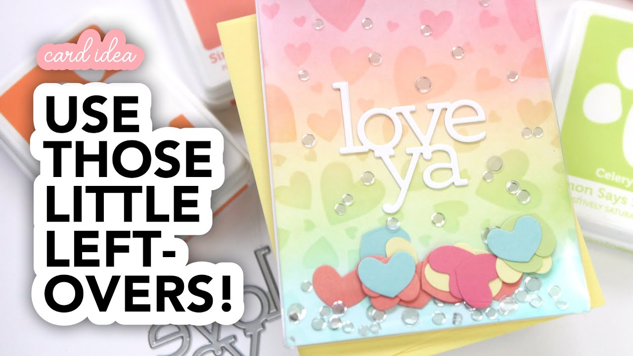 Making a card with leftover die cuts (turn it into a shaker!) - YouTube