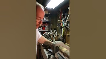 Restoring Two Man Felling & Crosscut Saws Pt 49 Turning New Handle #turning #mulberry