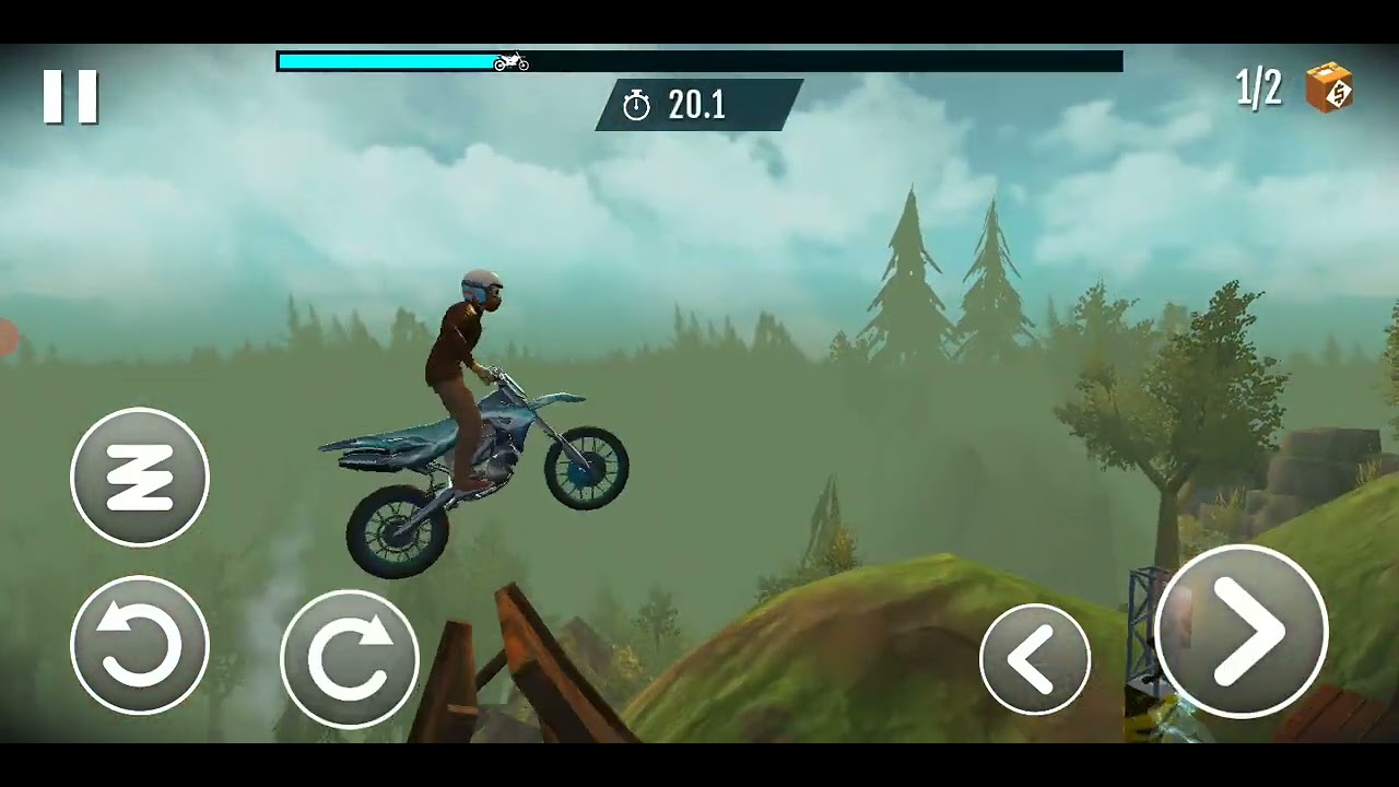 STUNT BIKE EXTREME LEVEL 64B HILL IN FOREST