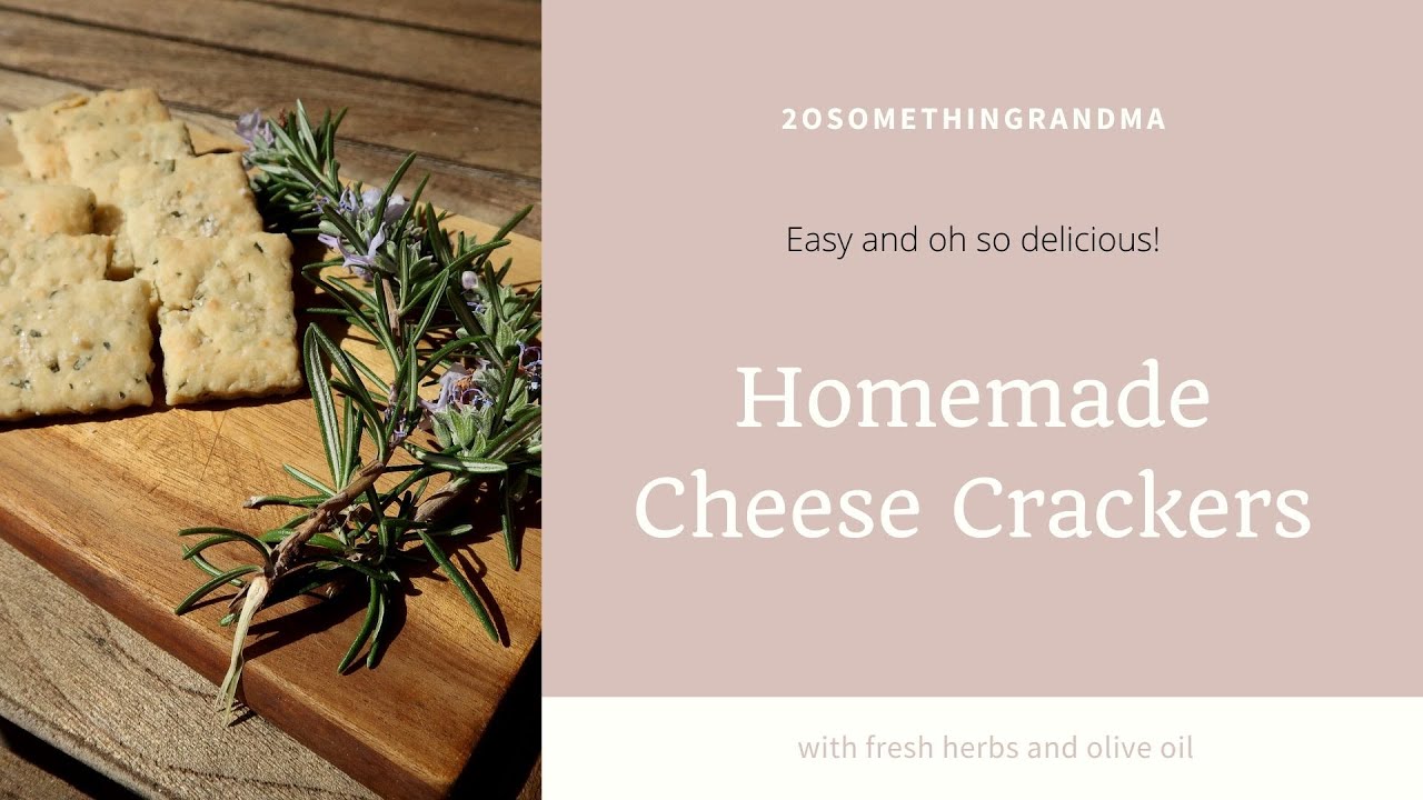HOMEMADE EASY CHEESY CRUNCHY CRACKERS - Cheese and Herb Crackers Recipe