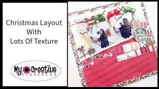 My Creative Scrapbook December Main Kit | Adding Textures