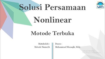 Metode Numerik : Persamaan Nonlinear (Metode Newton Raphson dan Metode Secant) #Mentum