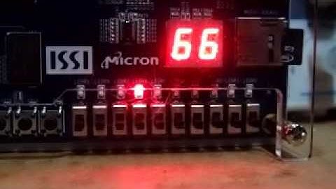 7セグメントLEDと10個のLEDが連動して光るFPGAプログラミング