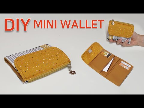 DIY mini wallet/How to make a mini wallet/미니지갑 만들기/지퍼 반지갑만들기/[제이에스데일리]