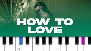Lil Wayne - How To Love (piano tutorial)