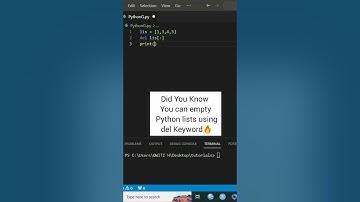 Using Del Keyword to Empty Python Lists #pythonprogramming