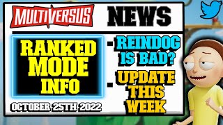 MULTIVERSUS News RoundUp | RANKED MODE Info + BAD ReinDog