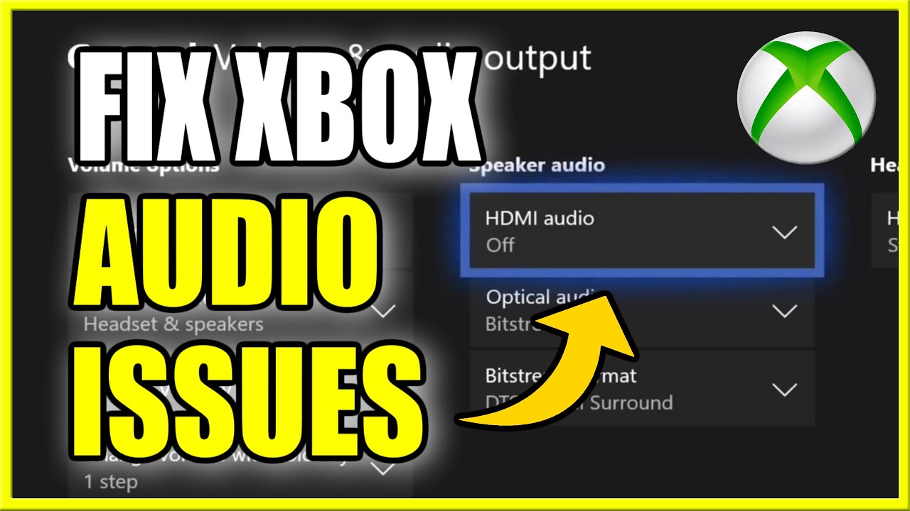 activering Koel je bent How to FIX AUDIO ISSUES on XBOX ONE & Sound Not Working (3 Common Fixes  Fast!) - YouTube