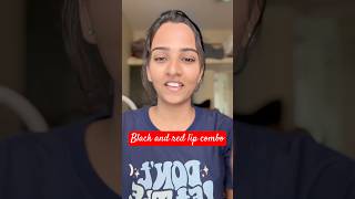 Black and red lip combo #heyitssuji #youtubeshorts #shorts #lipstick #lipcombo