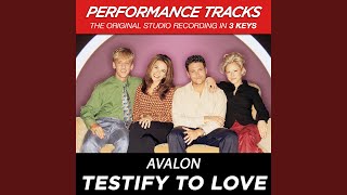 Testify To Love (Performance Track In Key Of Eb/F)