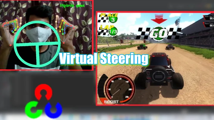 Gesture Control Virtual Steering | OpenCV Python | Computer Vision | Hand | Play Game