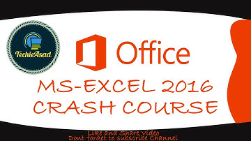 MS-EXCEL 2016 Complete Tutorial (Hindi/Urdu)