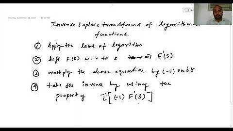 Inverse Laplace transforms of Logarithmic functions