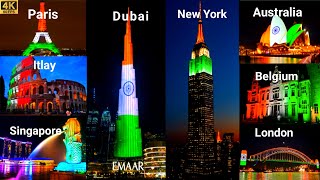 How World Celebrated India's 77th Independence Day 2023 | Tricolour Lighting On World Monuments