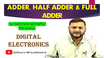 Adder & its types | Half adder and Full adder | Binary adder and its types