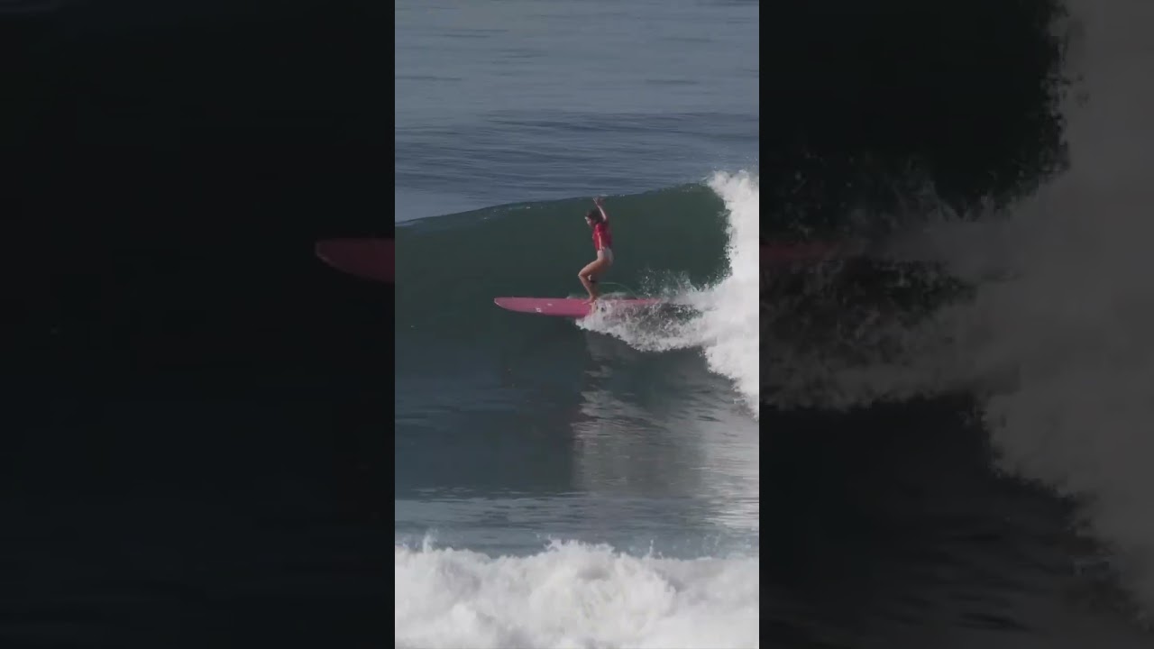 またこの波にリベンジしたい!!#ロングボード #surfing #女子サーファー
