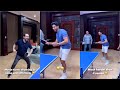 Humood  mesut playing table tennis    