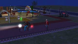 Mortimer Goth got poor and going for a bicycle ride - The Sims 2