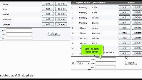How to setup product attributes in OsCommerce (Flipper Host)