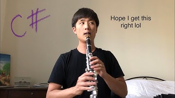 Clarinet With Tony: 11. *Simply* C# Major Scale ;)