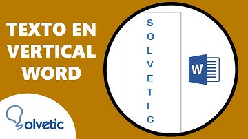 Cómo PONER TEXTO VERTICAL en WORD ✔️