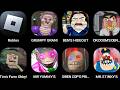 Roblox,GRUMPY GRAN,BEN'S HIDEOUT,DR. DOOM'S DENTIST,TIM'S FARM OBBY,Mr Yummy's Supermarket...