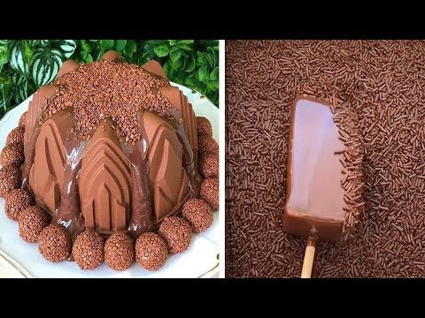 homemade-banana-chocolate-cake-with-milk-cream-recipes-|-the-best-chocolate-cake-decorating-ideas