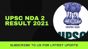 UPSC NDA 2 Result 2021 Download NDA II Cutoff Marks, Merit List