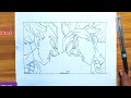 How to draw Goku vs Vegeta | Step by Step | Easy Drawing 