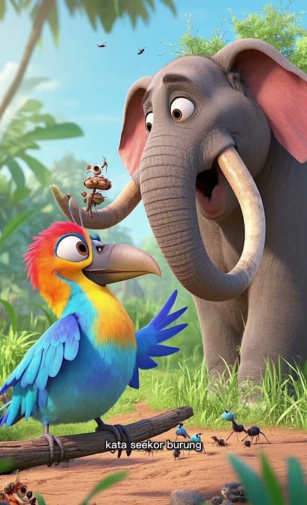 Gajah yang takut semut. #animasi #film #animation