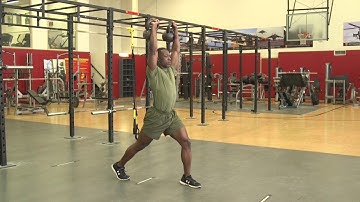 U.S. Marine Corps Fitness - Kettlebell Overhead Split Squat
