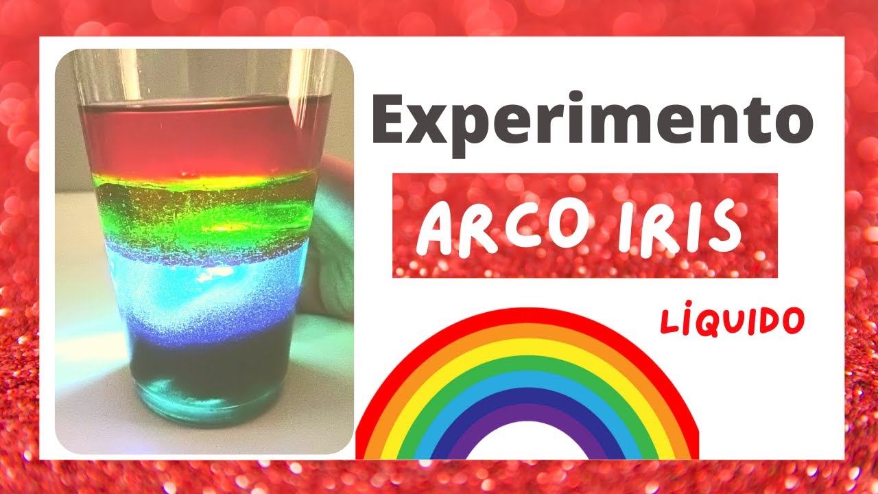 Como hacer un arcoiris en un vaso!🌈Experimento casero para niños
