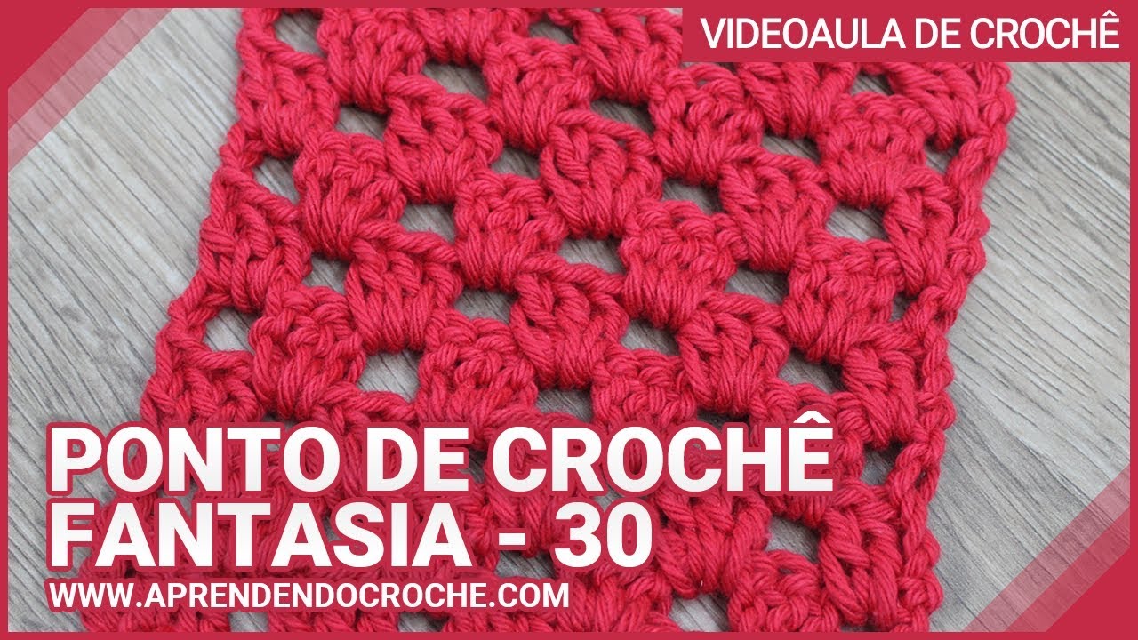 Ponto X no croche - Tipos de Pontos no Crochê