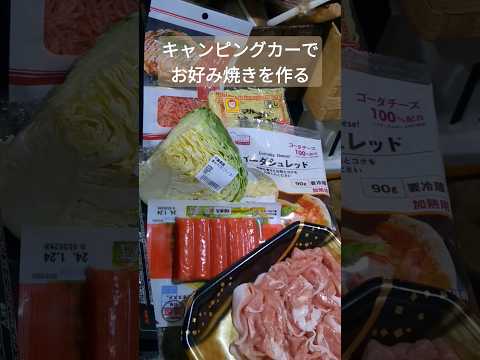 キャンピングカーでお好み焼きを作る #愛犬とお出かけ #vlog #travel #dog